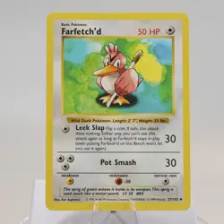 Pokemon TCG - Farfetch'd 27/102 Base Set Uncommon Shadowless WOTC 1999 - EXC/NM - Image 2