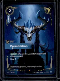 2025 League of Legends Riftbound Premonition Spell Holo #087/221 - Image 1