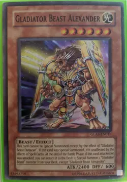 YuGiOh Gladiator Beast Alexander Super Rare GLAS-EN017 - Image 1