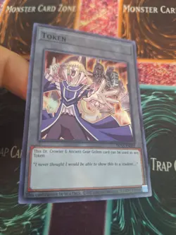 Yugioh Dr Crowler Ancient Gear Golem Token TKN5-EN002 Super Rare Near Mint - Image 2