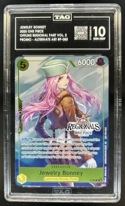 2025 One Piece Jewelry Bonney Regionals Promo Alt Art #P-085 TAG 10 - Image 1