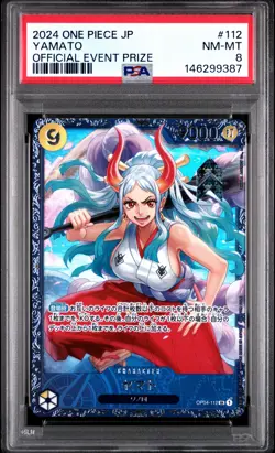 2024 ONE PIECE JPN PROMOS OFFICIAL EVENT PRIZE #112 YAMATO PSA 8 - Image 1