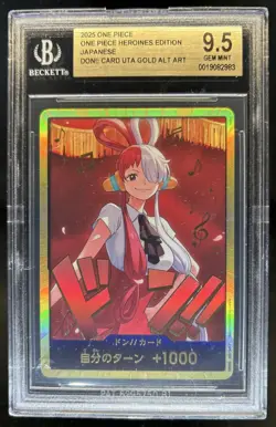 2025 One Piece Heroines Japanese DON!! Uta Gold Alt Art #NNO BGS 9.5 Gem - Image 1
