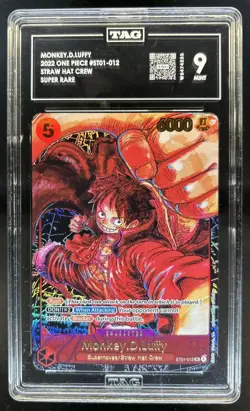 2022 One Piece Monkey D Luffy Straw Hat Crew Starter Alt Art #ST01-012 TAG 9 - Image 1