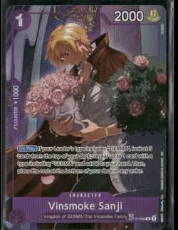 2025 Vinsmoke Sanji Treasure Rare OP10-063 Legacy of the Master Foil - Image 1