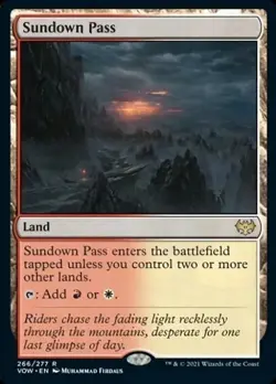 Sundown Pass - Innistrad: Crimson Vow RARE MtG TCG Card # 266 - Image 1