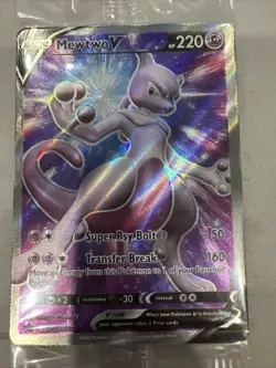 Pokemon Card TCG - Mewtwo V SWSH229 Black Star Promo Sword & Shield Promos NM - Image 1