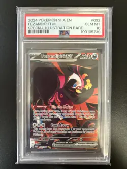 PSA 10 2024 POKEMON SFA EN-SHROUDED FABLE #092 FEZANDIPITI EX - Image 1