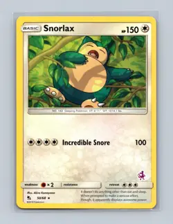 Snorlax 50/68 Rare Hidden Fates Pokemon Lightly Played - Image 1