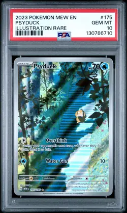 2023 POKEMON MEW EN-151 ILLUSTRATION RARE #175 PSYDUCK PSA 10 - Image 1