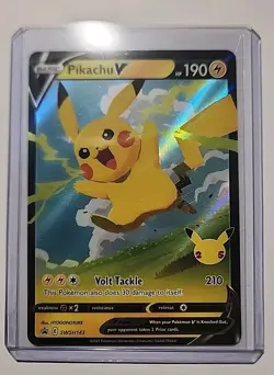 Pikachu V SWSH143 SWSH: Pokemon Sword & Shield Pokemon Celebrations Promo NM - Image 1