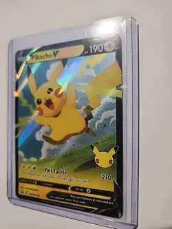 Pikachu V SWSH143 SWSH: Pokemon Sword & Shield Pokemon Celebrations Promo NM - Image 3