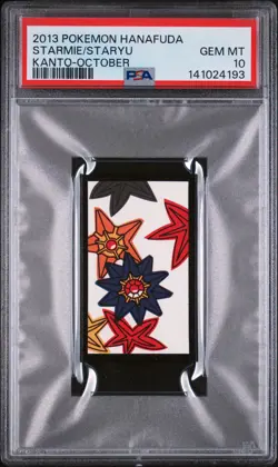 2013 POKEMON HANAFUDA KANTO OCTOBER STARMIE/STARYU PSA 10 - Image 1