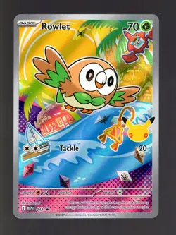 2025 POKEMON 30TH FIRST PARTNERS 043 BLACK STAR PROMO ROWLET - Image 1