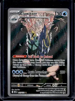 2025 Pokemon Mega Evolution Clawitzer Illustration Rare #141/132 - Image 1