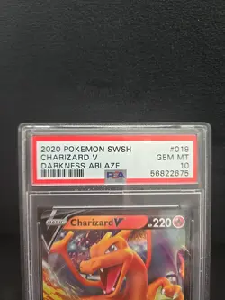 PSA 10 GEM MINT Charizard V 019/189 Pokemon SWSH Darkness Ablaze Ultra Rare Holo - Image 3