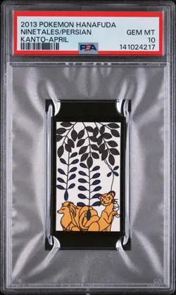 2013 POKEMON HANAFUDA KANTO APRIL NINETALES/PERSIAN PSA 10 - Image 1