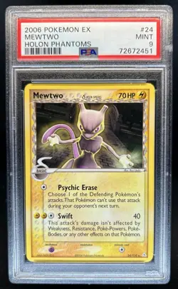 2006 Pokemon EX Holon Phantoms Mewtwo #24/110 PSA 9 MINT - Image 1