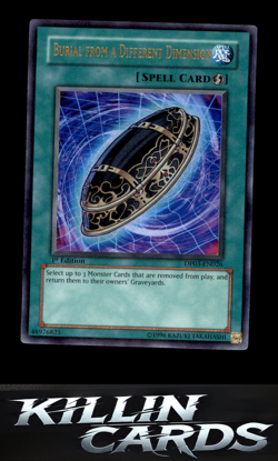 1st Edition Burial from a Different Dimension DP03-EN026 YuGiOh Ultra Rare Dueli - Image 1