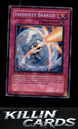 1st Edition Infernity Barrier TSHD-EN089 YuGiOh Secret Rare The Shining Darkness - Image 1