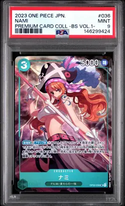 2023 ONE PIECE JAPANESE PREMIUM COLLECTION BEST SELECTION VOL.1 #036 NAMI PSA 9 - Image 1