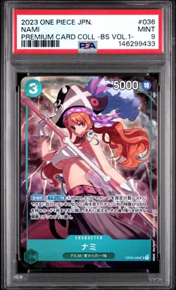 2023 ONE PIECE JAPANESE PREMIUM COLLECTION BEST SELECTION VOL.1- #036 NAMI PSA 9 - Image 1