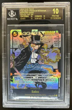 2024 One Piece Best Sabo Super Rare Manga Alt Art #OP04-083 BGS 10 Black Label - Image 1