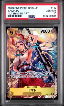 2023 ONE PIECE JPN OP04-KINGDOMS OF INTRIGUE ALTERNATE ART #112 YAMATO PSA 10 - Image 1