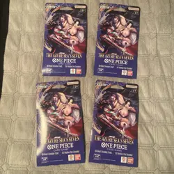 4X One Piece TCG: The Azure Sea's Seven Sleeved Booster OP-14 English Lot of 4 - Image 2