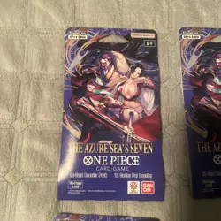 4X One Piece TCG: The Azure Sea's Seven Sleeved Booster OP-14 English Lot of 4 - Image 4