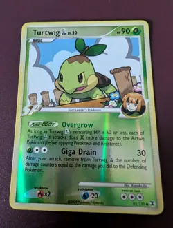 Pokemon TGC 2009 Platinum Rising Rivals Turtwig GL 85/111 Reverse Holo Card NM! - Image 1