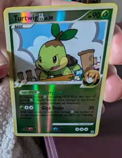 Pokemon TGC 2009 Platinum Rising Rivals Turtwig GL 85/111 Reverse Holo Card NM! - Image 2