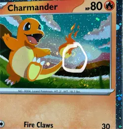 Pokemon Card Charmander Ascended Heroes Promo Cosmos Holo NM FIRE TAIL SWIRL #2 - Image 1