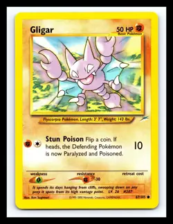 💥 GLIGAR # 67/105 Neo Destiny Pokemon Vintage Card 2002 - Image 1