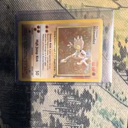 Pokemon Hitmonlee Fossil Holo Rare 7/62 1999 Wizards of the Coast Card - Image 1