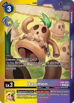 Hanimon (Limited Foil) EX9-024 Versus Monsters NM Digimon Card Game - Image 1