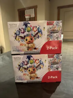 Pokemon TCG Prismatic Evolutions Costco 2x 2-Pack | ETB & Booster Bundle - New - Image 1
