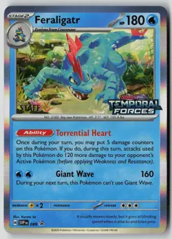Pokemon TCG SV: Scarlet & Violet Promo Cards #089 Feraligatr STAFF - Image 1
