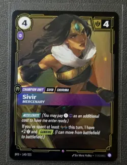 Riftbound League Of Legends Spiritforged RARE Foil Card SFD 143 Sivir - Image 1
