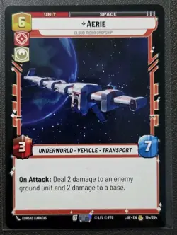 Star Wars Unlimited Aerie LAW 184/264 RARE Card - Lawless Time - Image 1