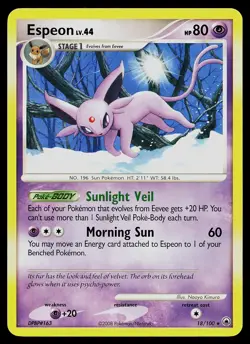 Pokemon Card - Espeon Majestic Dawn 18/100 Rare - Image 1