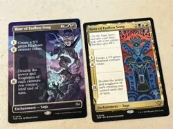 2 x mtg Roar of Endless Song, 1 borderless, 1 promo pack, Tarkir Dragonstorm - Image 1