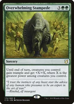Magic The Gathering MTG OVERWHELMING STAMPEDE Commander 2019 NM Near Mint - Image 1
