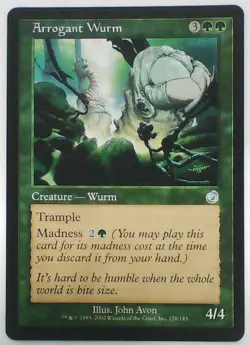 3x Arrogant Wurm - Torment - Magic The Gathering - LP - Image 2