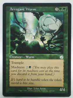 3x Arrogant Wurm - Torment - Magic The Gathering - LP - Image 4