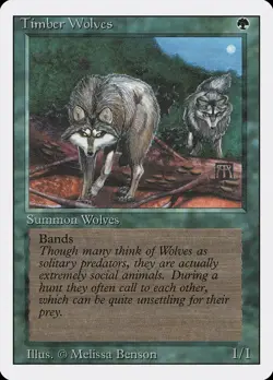 Revised Timber Wolves MTG Magic the Gathering MP - Image 1