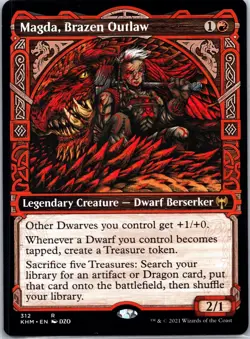 Magda, Brazen Outlaw (Showcase) R Kaldheim 312 LP - Image 1