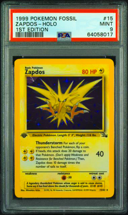 Pokemon TCG: Fossil Zapdos - Holo 1st Edition PSA 9 - Image 1