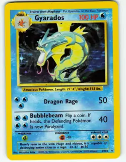 Gyarados - Holo - 6/102 Base Set - Pokemon TCG - 1999 - Image 1