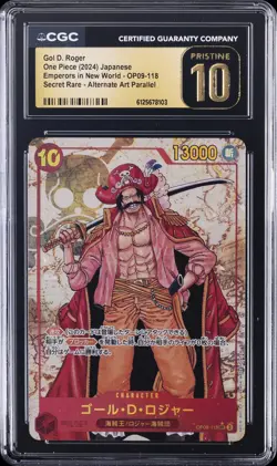 2024 ONE PIECE JPN EMPERORS IN THE NEW WORLD ALT ART GOL D ROGER CGC 10 PRISTINE - Image 1
